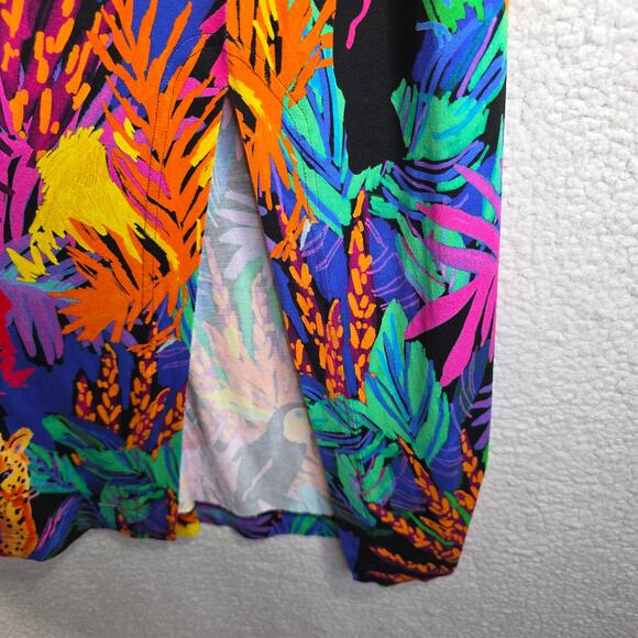 Sahara szSm Oversized Maxi dress Jungle themed Vibrant Pop colors Tropical comfy - Picture 13 of 16